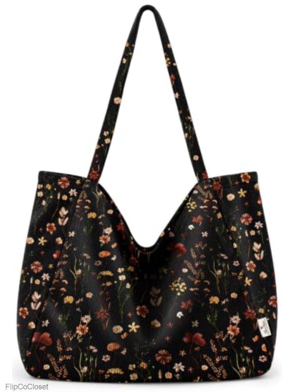 Large Corduroy Hobo Bag Slouchy Shoulder Bag for Work Travel Casual